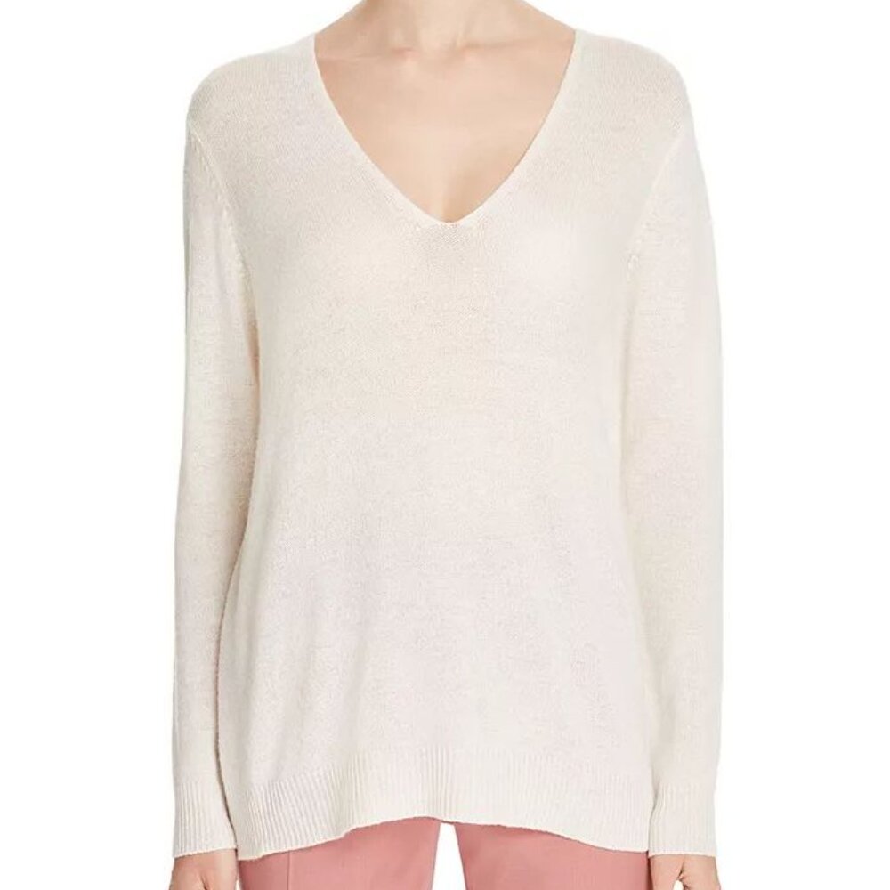 Theory Adriannna Cashmere Sweater Cream Sz S